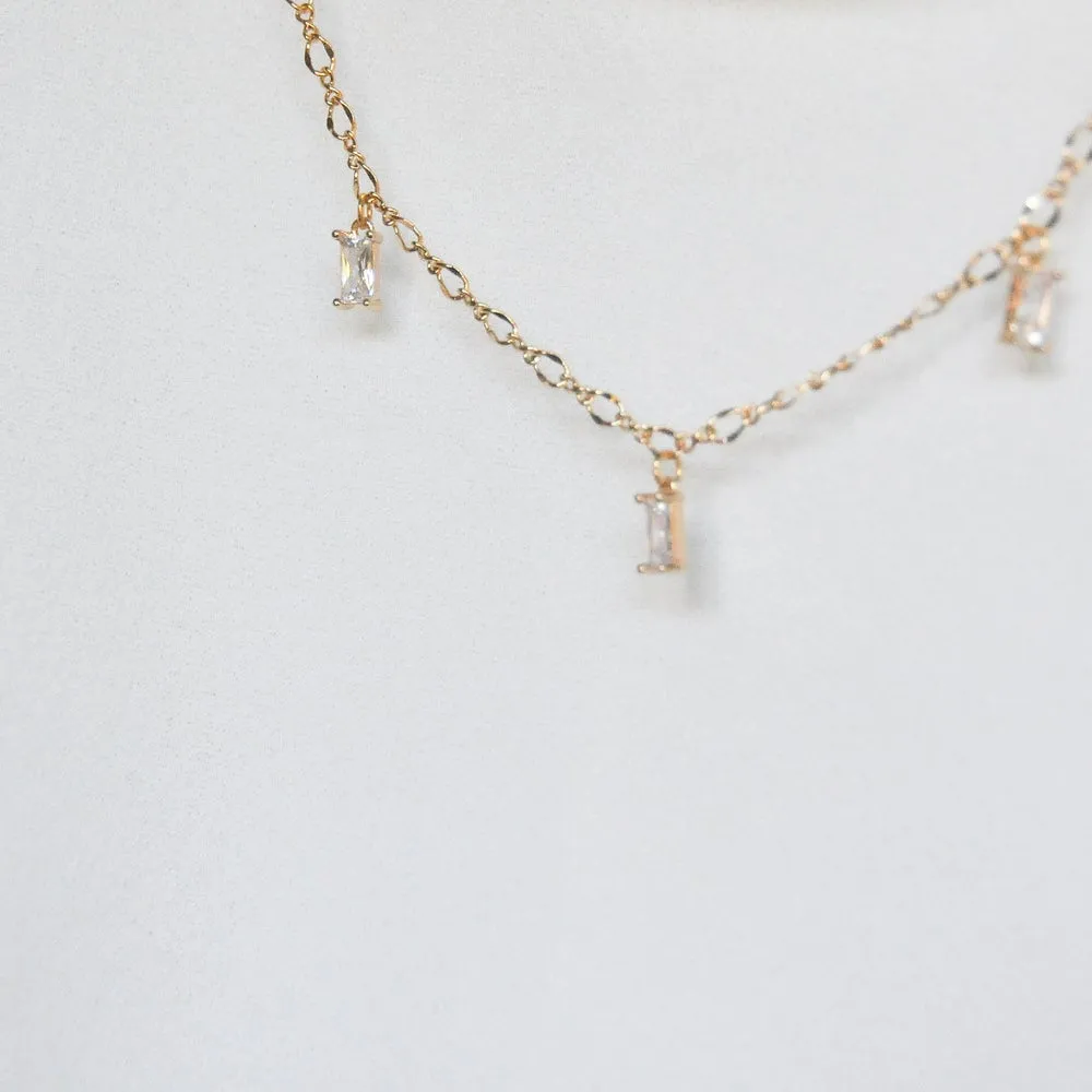 Tiny Rectangle Necklace