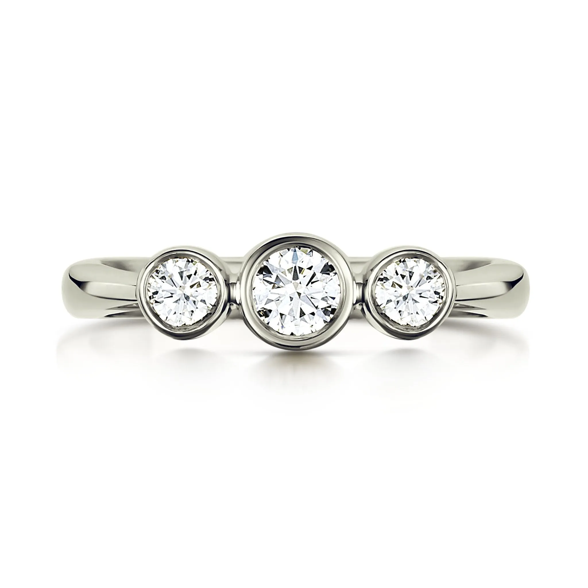 Trilogy Diamond Dress Ring in Platinum