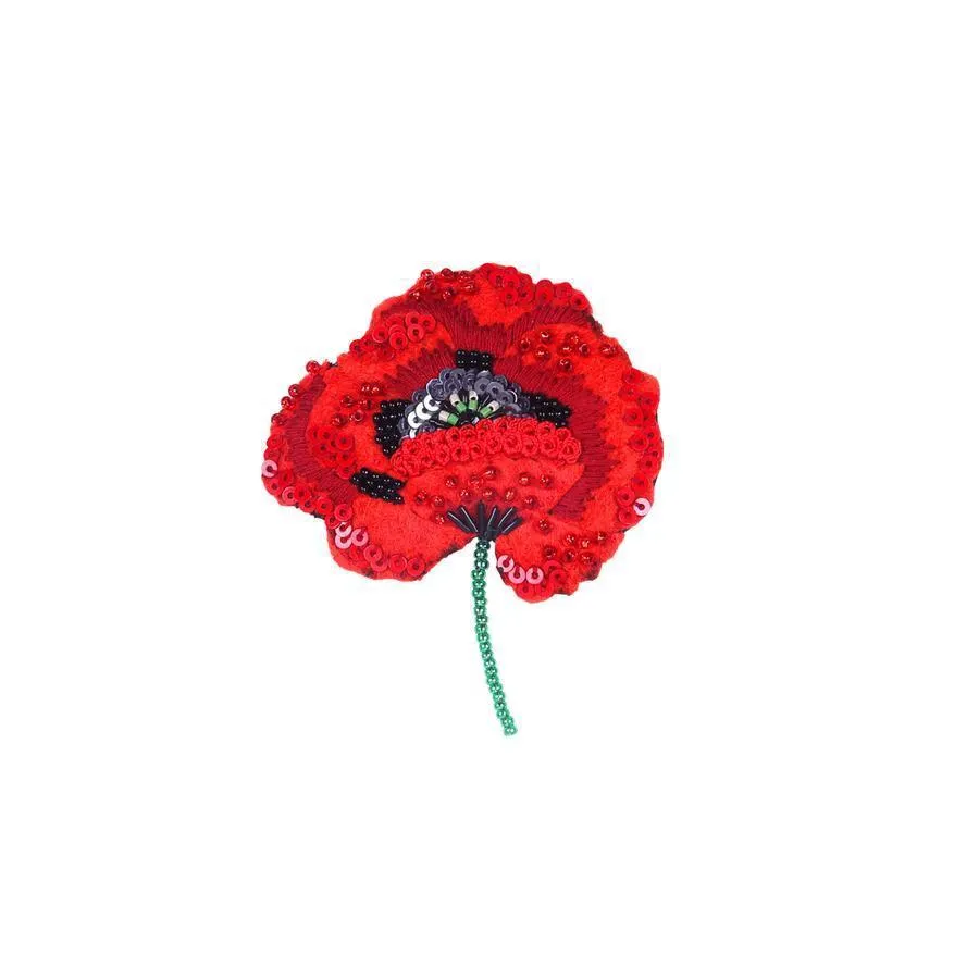 Trovelore Brooch: Red Poppy