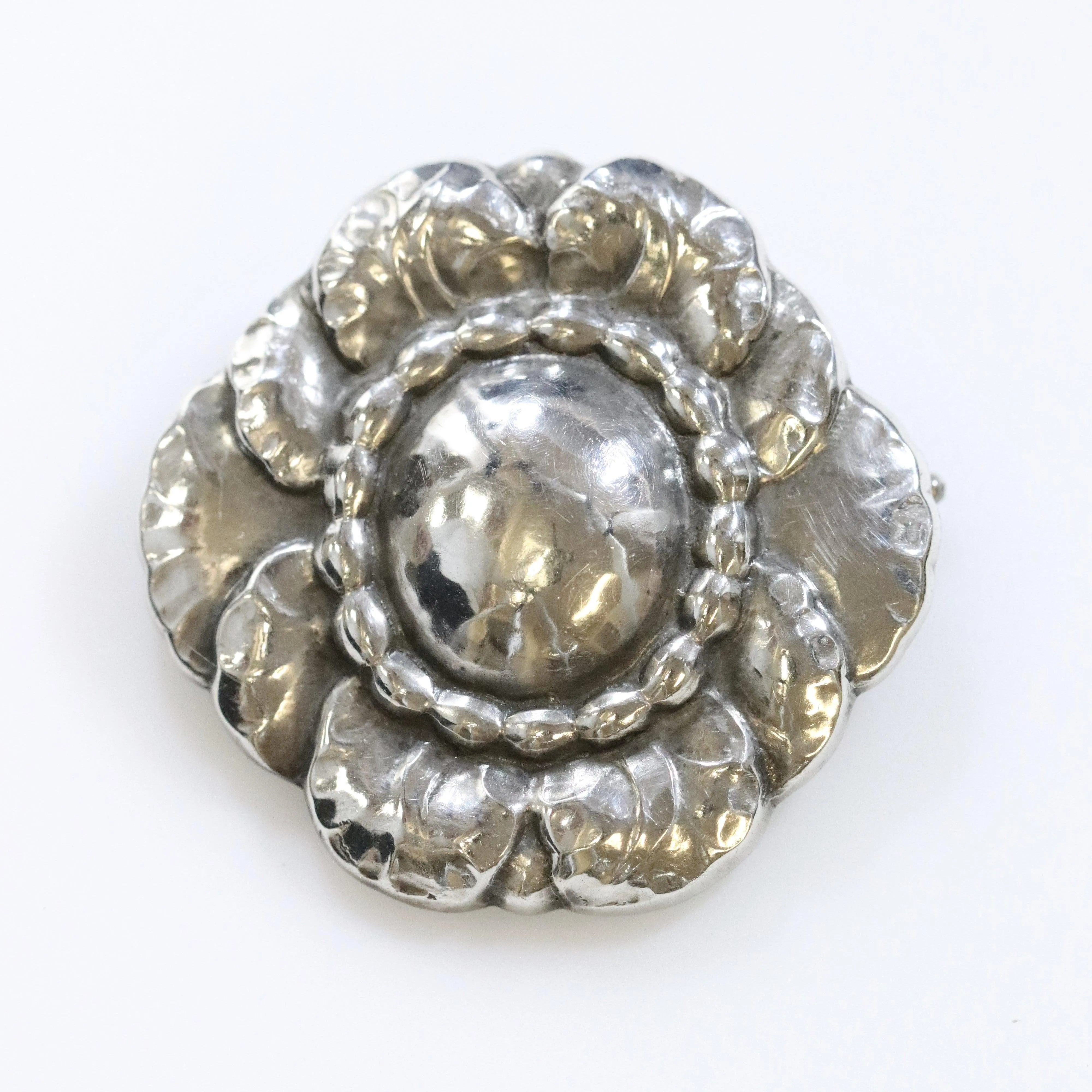 Vintage Georg Jensen Jewelry | Rare Early Art Nouveau Floral Brooch 174