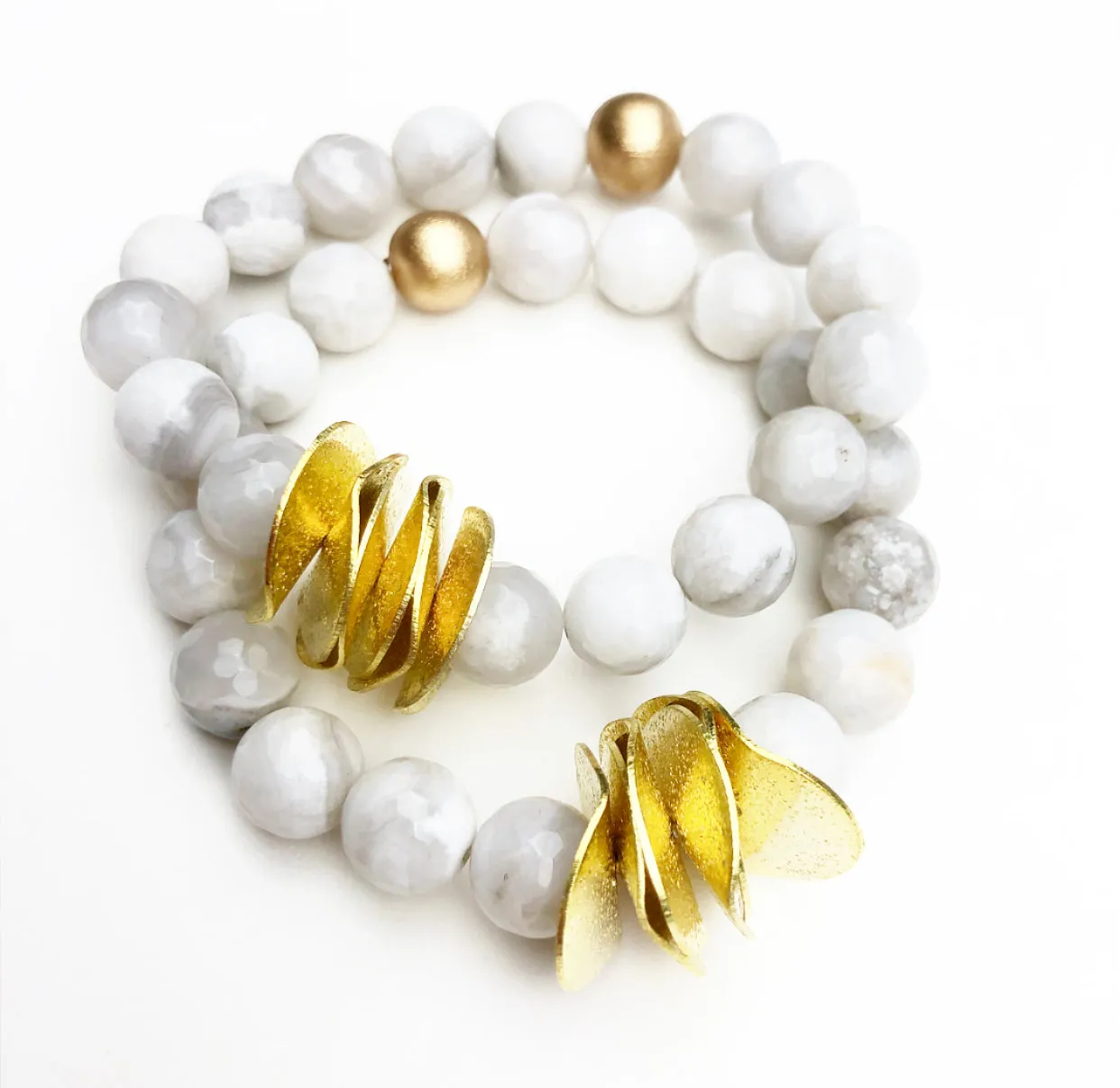 Wavy Bracelets XL- Smokey Stone