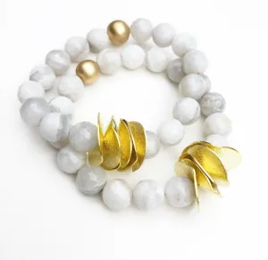 Wavy Bracelets XL- Smokey Stone