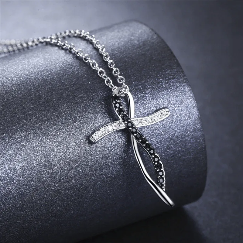 Women's Christian Necklace <br> Black and White