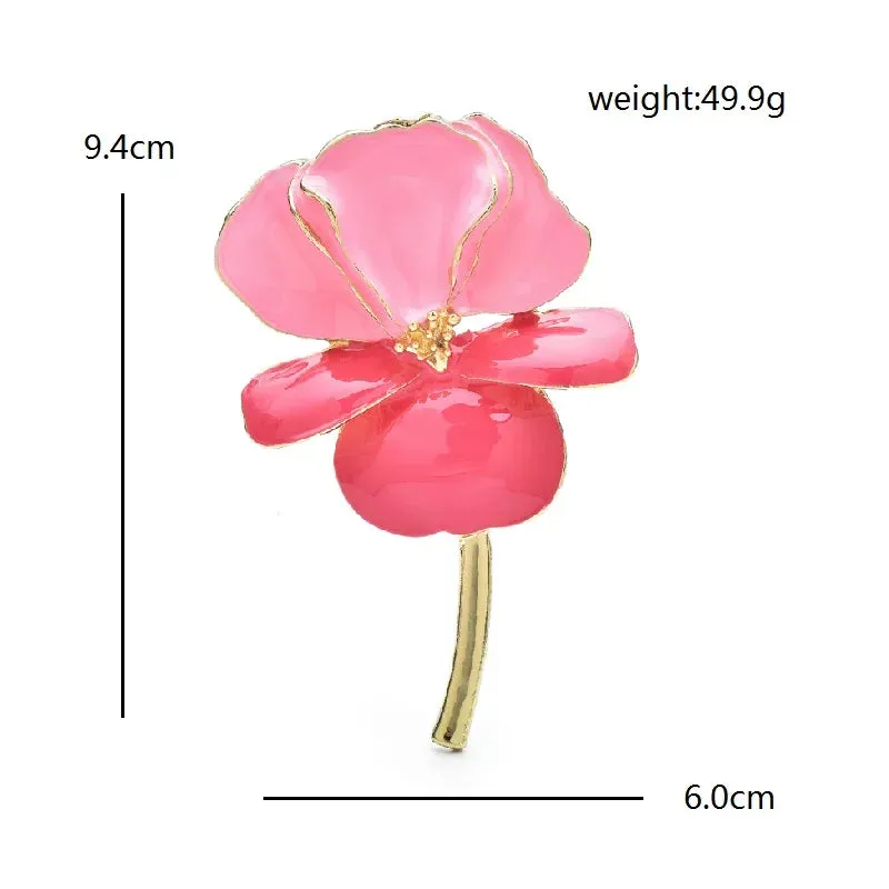 Wuli&baby Big Beautiful Flowers Brooches