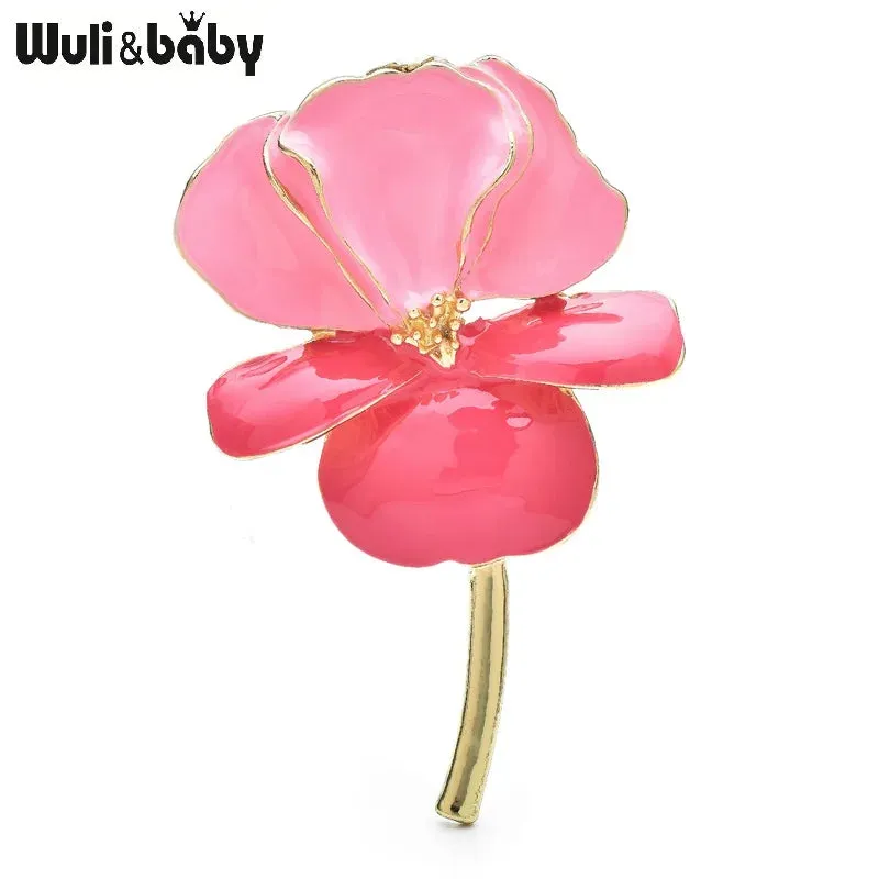 Wuli&baby Big Beautiful Flowers Brooches