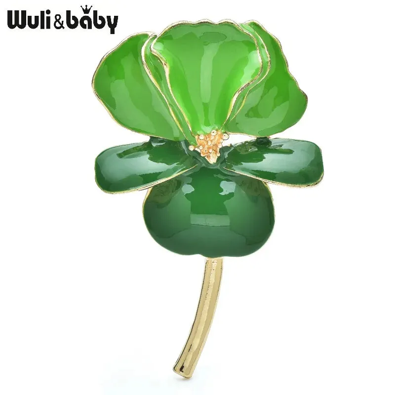 Wuli&baby Big Beautiful Flowers Brooches