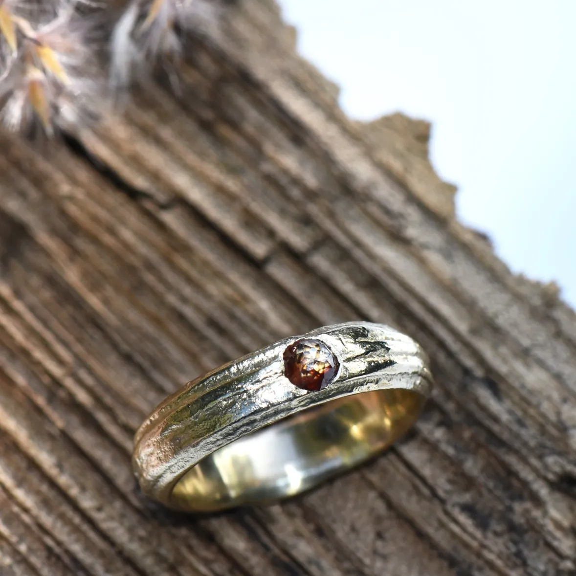 Yellow Gold & Orange Diamond Ring